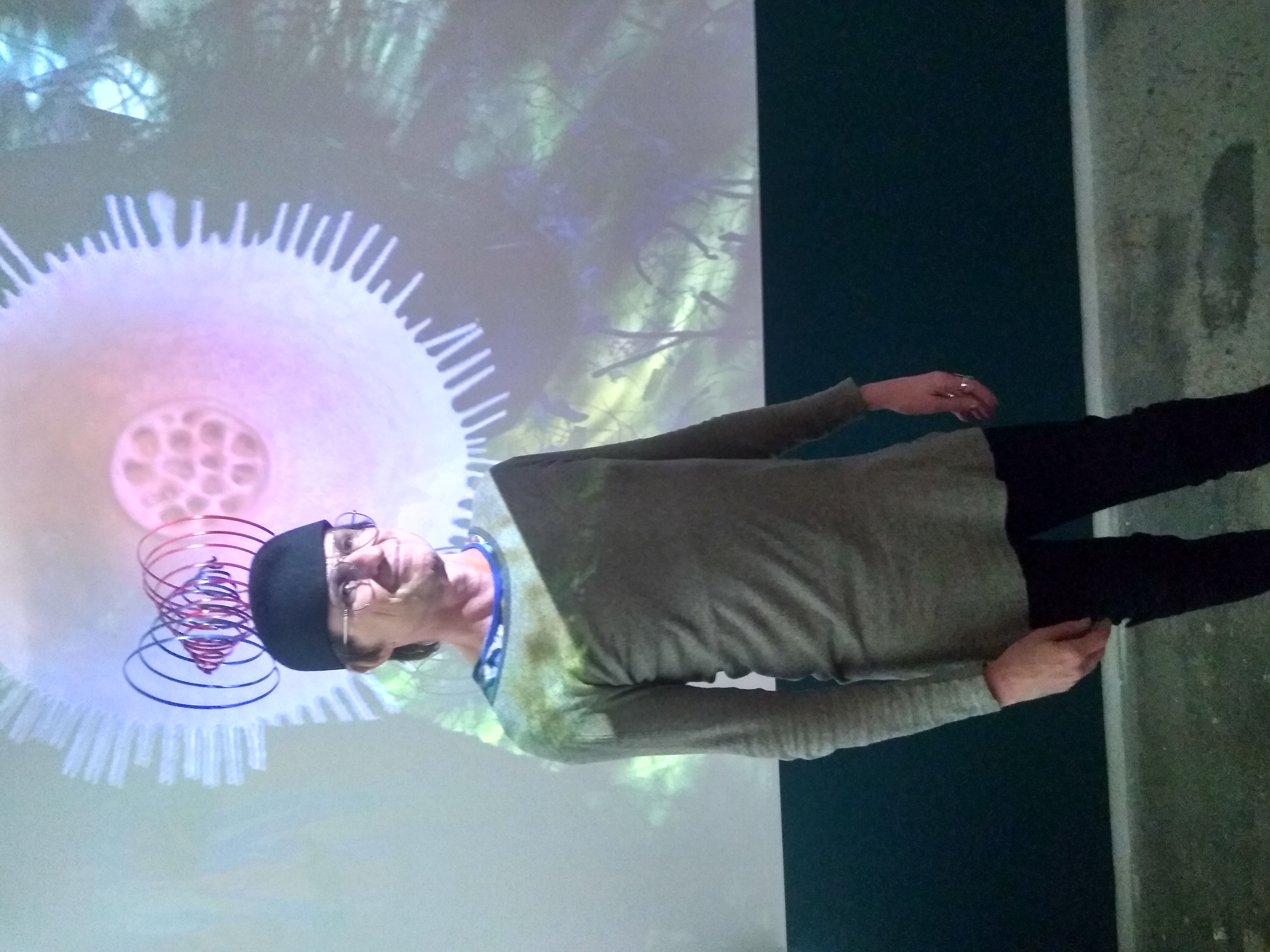 Visitor with spiral hat — Refresh Art Tech, 2019